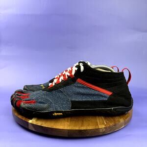 MENS VIBRAM FIVEFINGERS V-TREK DENIM/RED SIZE 12-12.5